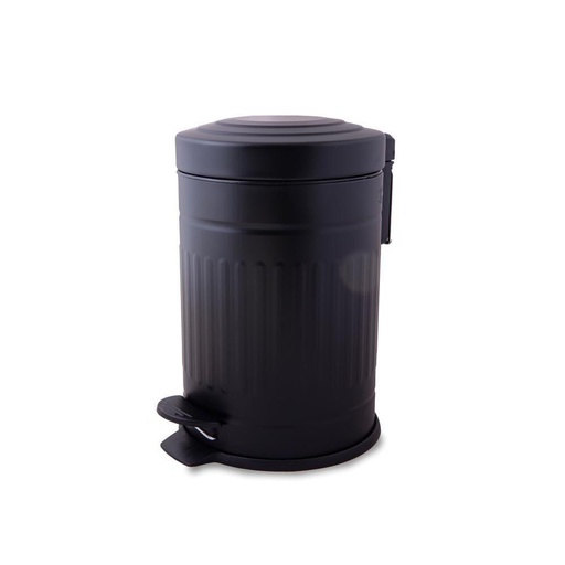 [DP.957402C] CESTO GALVANIZADO NEGRO A PEDAL 12LTS