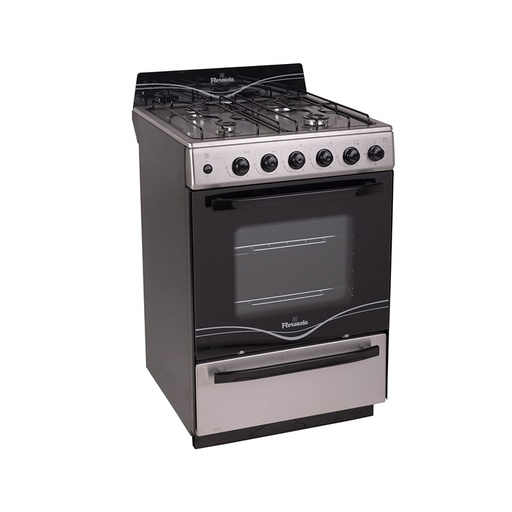 [MA.FLOR5538F-] COCINA ACERO INOXIDABLE 4 HORNALLAS LINEA INTERMEDIA