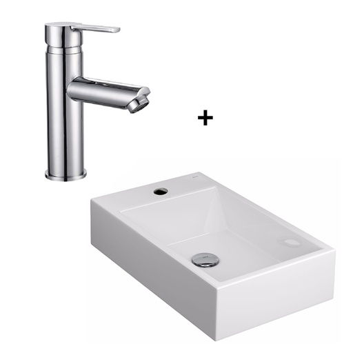 [ML.417] COMBO BACHA APOYO DECA L.102 + MONOCOMANDO CALIX PICO BAJO