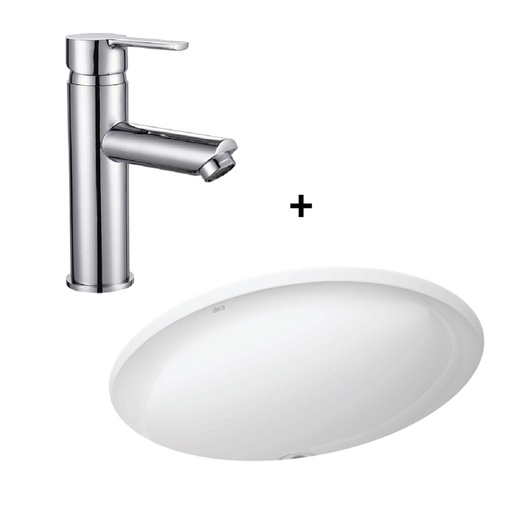 [ML.413] COMBO BACHA EMBUTIR DECA L.37+MONOCOMANDO CALIX PICO BAJO 30911