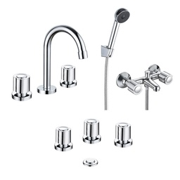 CONVENC. VIVA CROMO SET DE BAÑO (LAVATORIO, BIDET Y DUCHA EXT.)