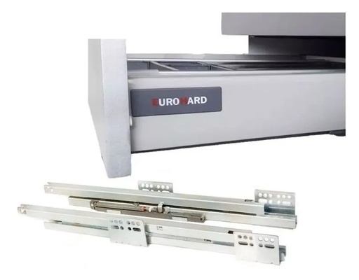 [EH.EHLD083B50] CORREDERA OCULTA 500mm C/LAT BLANCO S/BARRAL C/SOPORTE 84mm