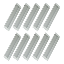 Manija Cubeta Gris Embutir Aluminio 96mm X 10 Unidades  Gris