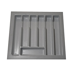 Cubiertero Organizador Cajón Plástico 54x48 Gris Gris