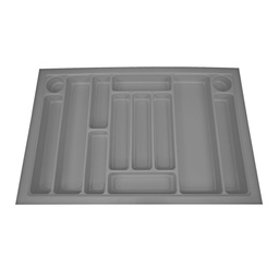 Cubiertero Organizador Cajón Plástico 72x48 Gris Gris