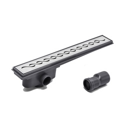 DESAGUE LINEAL RIO 450mm C/TAPA ACERO INOX. ONDA MATE x1u.