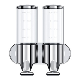 Dispenser Doble Pared Recargable Shampoo Jabon 500ml Dannok Transparente