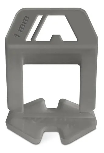 [AT.5092] ESPACIADOR AUTONIVELANTE 1mm CLIP GRIS CON LOGO x 1u.