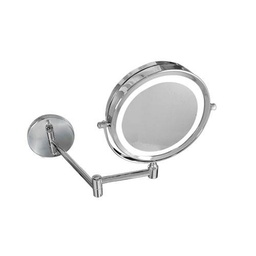 ESPEJO BRAZO ARTICULADO 7" CON LUZ CON AUMENTO DOBLE FAZ