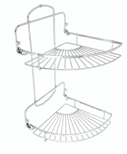 [DA.ORG0IMP04] ESQUINERO ACERO CROMADO 2 ESTANTES
