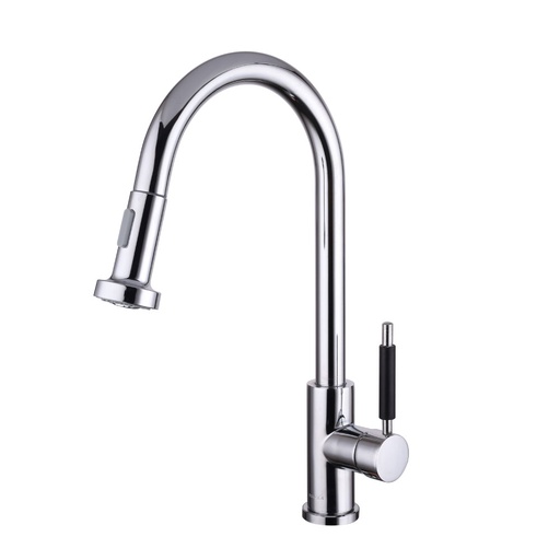 [PI.10300] GRIFERIA COCINA GOURMET MESADA ACERO INOXIDABLE C/ROCIA. CROMO