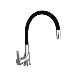 GRIFERIA COCINA MONOCOMANDO GOURMET PIAZZA EMBLEM NEGRA FLEXIBL