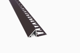 GUARDACANTO PRISMA 10mm x 2.5m ALUMINIO CAFE