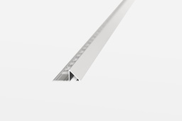 GUARDACANTO PRISMA 10mm x 2.5m ALUMINIO CROMO BRILLANTE