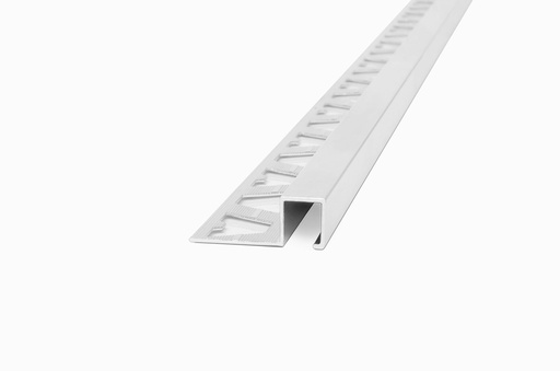 [AT.3421] GUARDACANTO QUADRA 10mm x 2.5m ALUMINIO CROMO BRILLANTE
