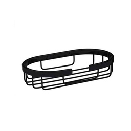 Jabonera De Pared Negra Acero Inoxidable Bronzen Rejilla Ovalada Baño Negro