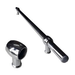 KIT CAÑO 5/8 x 0.45mts. TERMINAL PLASTICO x1u.
