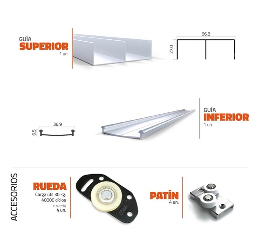 [GE.GE200] KIT DE PLACARD GE52-200 2mts