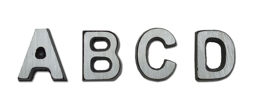 [AR.A17-F] LETRA RECTA MINI "F" x1u.