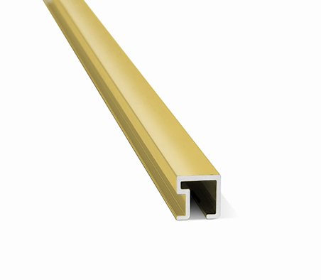 [AT.1433] LISTELLO CUADRADO 9mm x 2.45m ALUMINIO CROMO MATE