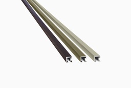 LISTELLO CUADRADO 9mm x 2.45m ALUMINIO ORO MATE