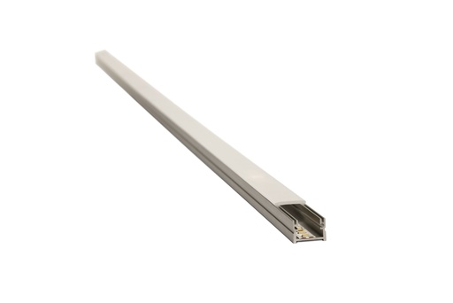 [AT.3943] LISTELLO LED SIMPLE 2.50m ALUMINIO CROMO MATE