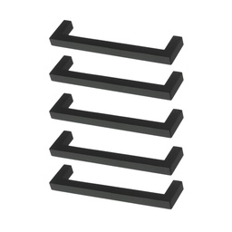 MANIJA "U" RECTA NEGRO 10x128mm PACK X 5u.