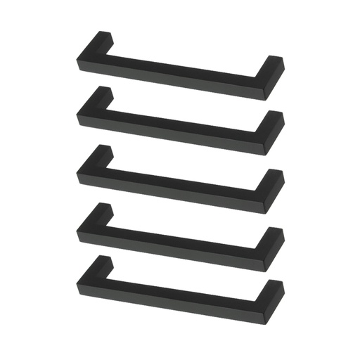 [ML.526] MANIJA "U" RECTA NEGRO 10x160mm PACK X 5u.