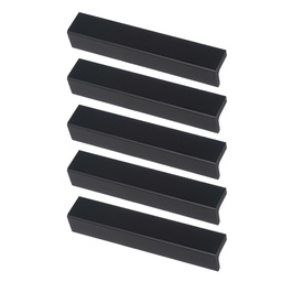 MANIJA BARRAL "L" GRANDE NEGRO 18x18x160mm PACK X 5u.