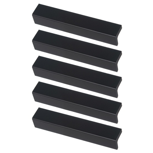[ML.543] MANIJA BARRAL "L" GRANDE NEGRO 18x18x192mm PACK X 5u.