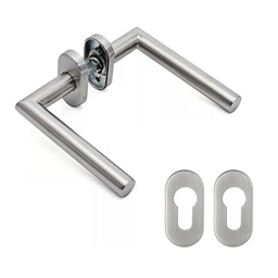 Manija Picaporte Acero Inoxidable Oval Modena Bronzen  Plateado