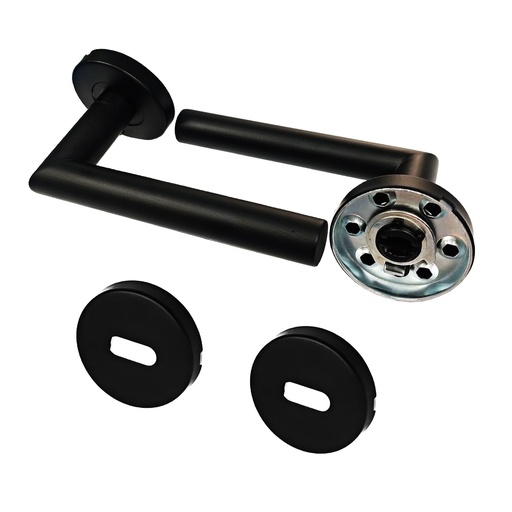 [DK.511S1Y119BL] MANIJA RECTA ACERO INOX. NEGRA D/B CON ROS Y BOC DANNOK. x1u.