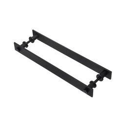MANIJON GRANERO RECTANGULAR DOBLE NEGRO  400x40x6 mm