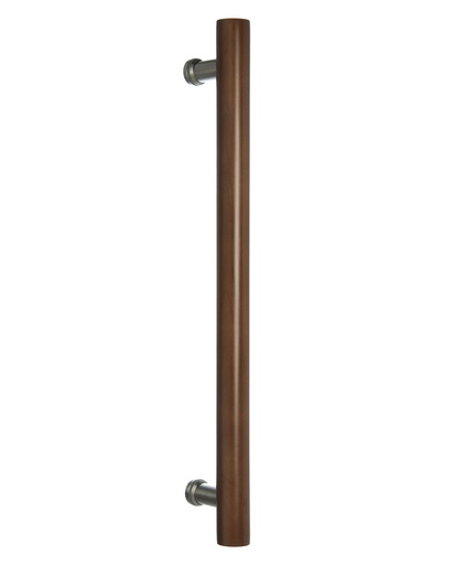 [BR.MM-7440-5] MANIJON SIMPLE MADERA Ø 38x400mm ROBLE OSCURO x1u.