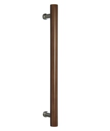 MANIJON SIMPLE MADERA Ø 38x600mm ROBLE OSCURO x1u.