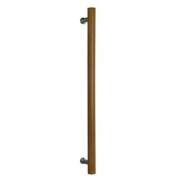 MANIJON SIMPLE MADERA Ø 38x800mm ROBLE OSCURO x1u.