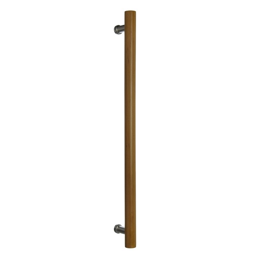 [BR.MM-7480-5] MANIJON SIMPLE MADERA Ø 38x800mm ROBLE OSCURO x1u.