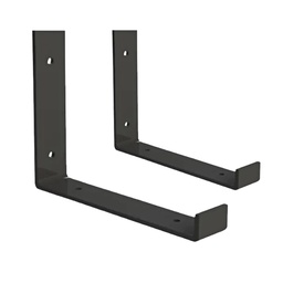 MENSULA J NEGRA P/ ESTANTE 150mm PACK X 2u.