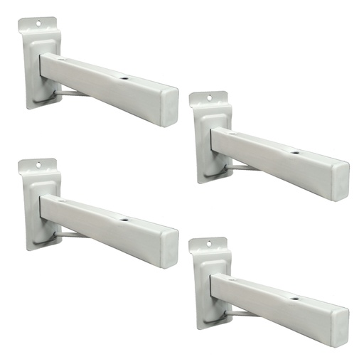 [ML.598] MENSULA PANEL ESTANTE REFORZADA 23cm. PACK X 4u.