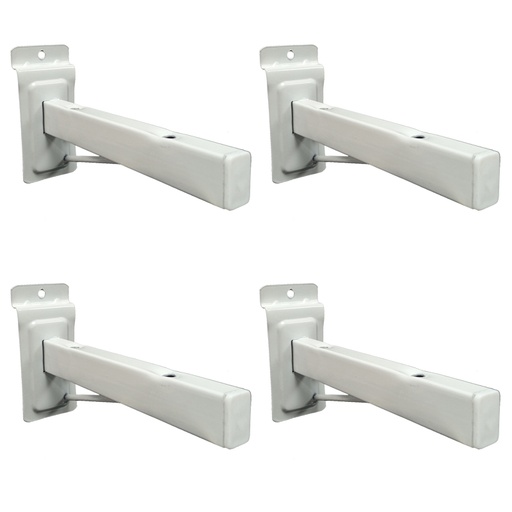 [ML.614] MENSULA PANEL ESTANTE REFORZADA 27cm. PACK x 4u.