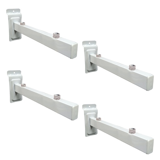 [ML.601] MENSULA PANEL P/ESTANTE DE VIDRIO 28 cm. PACK X 4u.