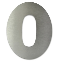 NUMERO CLASICO 0 DE 150 MM ACERO INOXIDABLE
