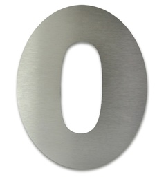 NUMERO CLASICO 0 DE 250 MM ACERO INOXIDABLE