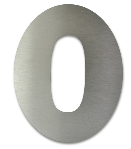 [RA.0,250] NUMERO CLASICO 0 DE 250 MM ACERO INOXIDABLE