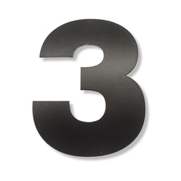 NUMERO CLASICO 3 DE 150 mm NEGRO x1u.