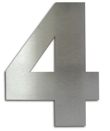 NUMERO CLASICO 4 DE 150 MM ACERO INOXIDABLE