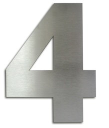 NUMERO CLASICO 4 DE 250 MM ACERO INOXIDABLE