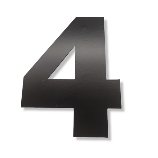 [RA.4,250N] NUMERO CLASICO 4 DE 250 mm NEGRO x1u.