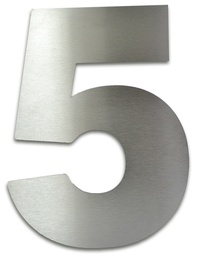 NUMERO CLASICO 5 DE 150 MM ACERO INOXIDABLE