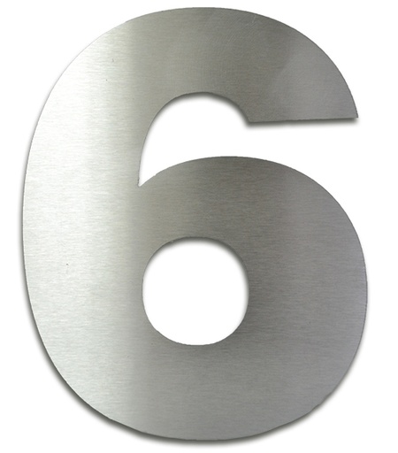 [RA.6,150] NUMERO CLASICO 6-9 DE 150 MM ACERO INOXIDABLE